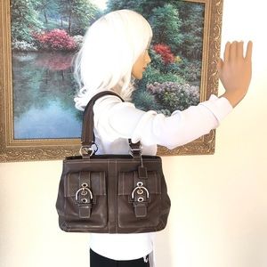 🍂🎁 🎄Vtg Coach brown soho shoulder bag